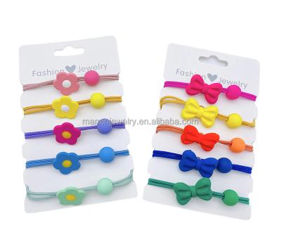 China High Quality 2022 New Fashion Kids Popular Hair Accessories Cute Girls Headband Matte Frosted Smiley Hair Rubber Hair Band Headpieces for sale