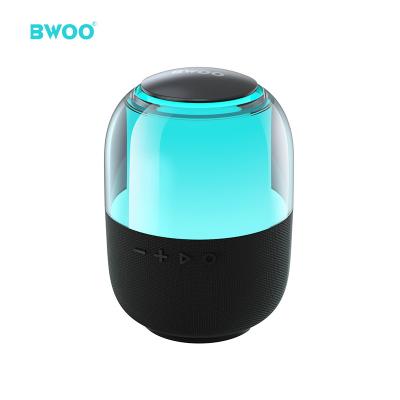 China High Quality High Fidelity Box LED Blinking Light BWOO Loudspeaker Left C Super Bass Blue Tooth 5.3 Type Portable Wireless Speaker for sale