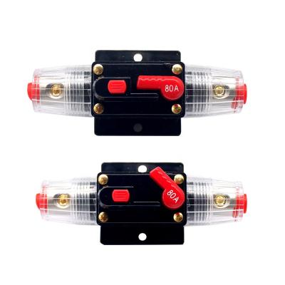 China 12V 24V 80A Audio Inline Fuse Automotive Car Circuit Breakers for sale