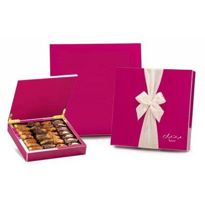 China Chocolate Packaging Factory Boxes Pink Color Lid Chocolate Suadi Arabia Save Date Wooden Wedding Box for sale