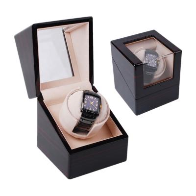 China Wholesale Custom Shiny Luxury Automatic Rotating Wooden Watch Box Factory Winding Watch Display Watch Packaging Box High for sale