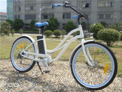 China Cheap Aluminum Alloy Lady Cruiser Ebike 250W Electric Bike For Women for sale