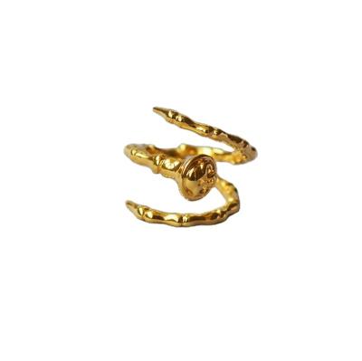 China BOHEMIA Devil's Talons Open Ring, 18K Gold Filled Punk Statement Ring for sale