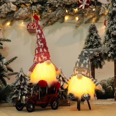 China European Exquisite Faceless Old Man With Light Glowing Gnome Doll Christmas Decorations for sale