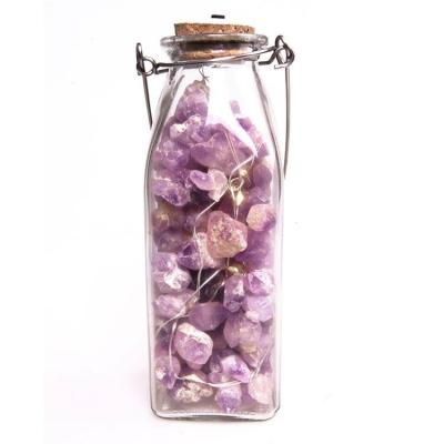 China Europe Rose Pink Crystal Tumbled Stones Natural Healing Crystal Lighting Wishing Bottles for sale