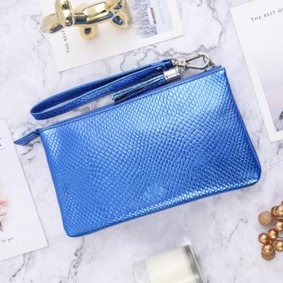 China Clutch Wallet Custom Brand Logo Whip Real Snakeskin Leather RFID Luxury Women Clutch Wallet for sale