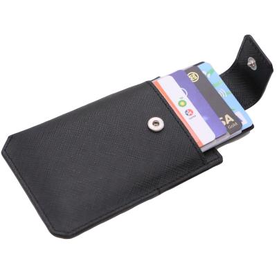 China Best Fashion Unisex Custom Slim Rfid Blocking Wallet Credit Card Leather Wallet for sale