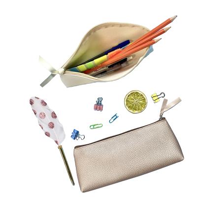 China School Stationery Custom Stationery Multi Functioning Printed Leather Cute Pen Pouch Pencil Bag for sale