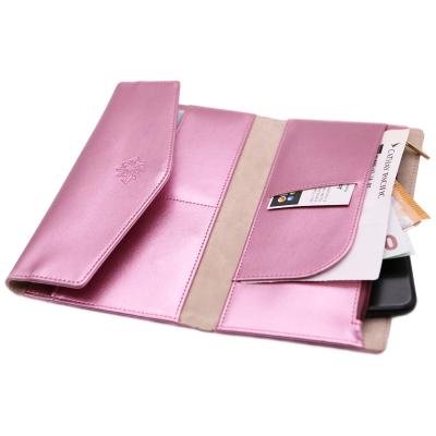 China Wholesale Custom Leather Travel Convenient Cover Wallet Women Passport Holder Custom PU for sale