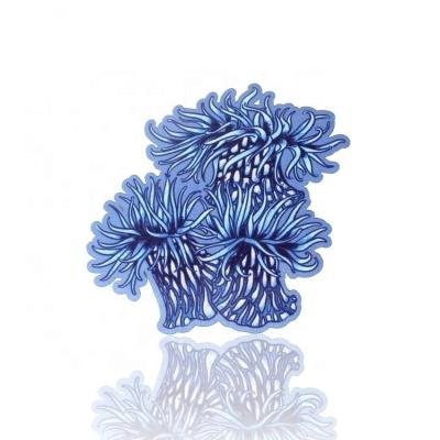 China 3D Laser Cut Custom Flower Logo Sublimation Heat Transfer Printed On Patches For Apparel for sale