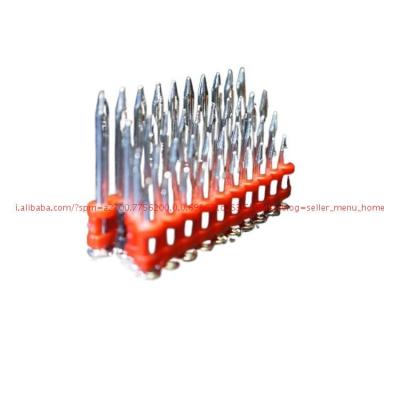 China Flat Fasctory Direct Sale Collated Gas Drive Pins Gas pins Strip Gas Nails Concrete nails Actuated Pins for sale