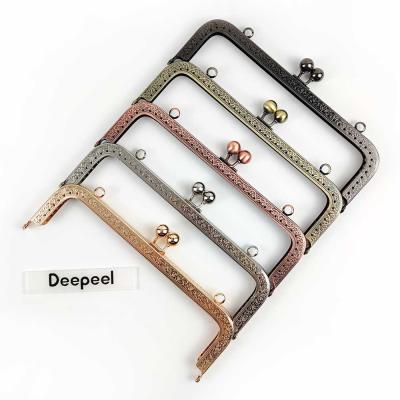 China Deepeel MHD016 6.5x20cm DIY Metal Craft Clasp Clutch Leather Cross - Body Bag Accessory Bag Handles Purse Replacement Handle for sale