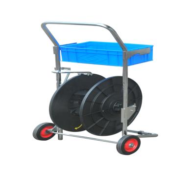 China Industrial Strapping Storage Cart For Steel Polypropylene And Polyester Strapping PP Strapping Cart Dispenser for sale