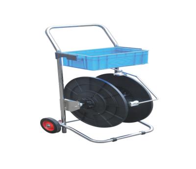 China Movable Storage Band Cart Polypropylene PP PET Strap Dispenser For Battery Operated Strapping Tool for sale