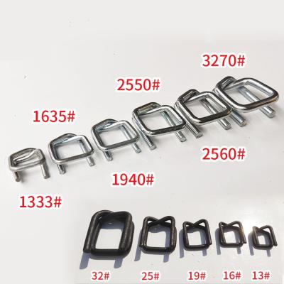 China Manual Packing Steel Galvanized Wire Buckle PET Strapping Galvanized Manual Packing Belt Buckle Wire 25mm Manufacturers for sale