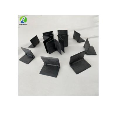 China Safe Black Plastic Cardboard Edge Corner Pad / Protector For Shipping Boxes / Furniture for sale