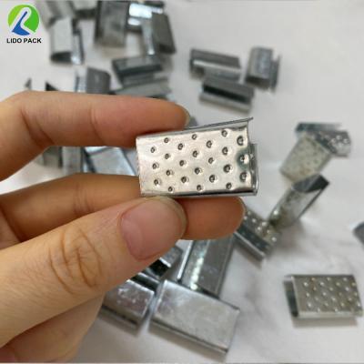 China Manual PET Strap Packing Steel Open Half Strap Joint Serrated Buckle Metal Serrated Clip Galvanized For PP PET Strap Belt for sale