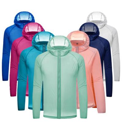 China Breathable Lulu Couples Sunscreen Apparel Skin Outerwear And Sun-protective Apparel For Summer Hooded Coat Quick Dry Customization for sale