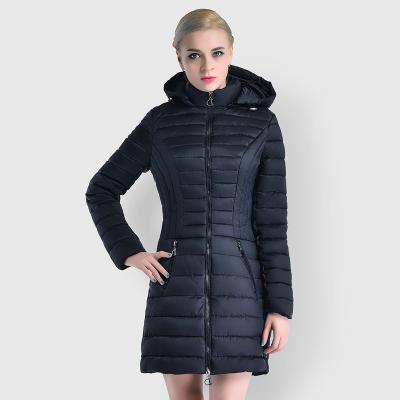 China Lulu2021wholesale large women's anorak Europeanand long cottoncoatfashioncotton hooded down jacket breathable American pure color for sale