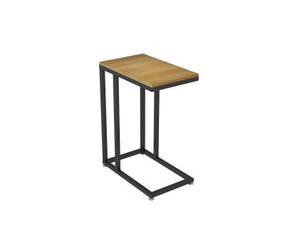 China Health and environmental protection c shaped u end metal frame coffee service shape vintage wood side table for sale