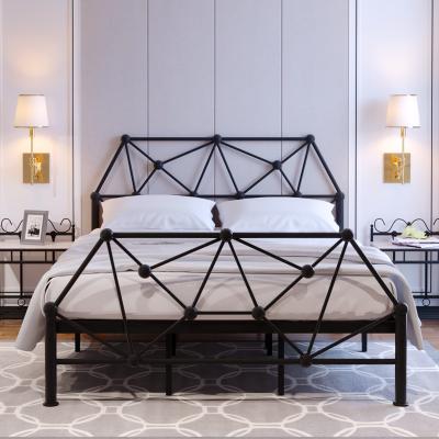 China (Size) 2021 Hot Sale Unique Modern Iron Metal Gold Design Adjustable Strong Legs Frame Beds for sale