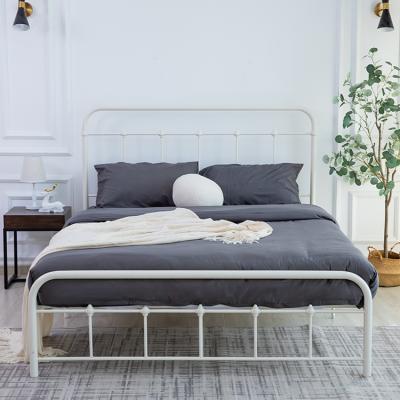 China (Other) Vintage Style Adjustable King Size Metal Bed Frame With Headboard Easy Assemble Bedroom Furniture Bed for sale