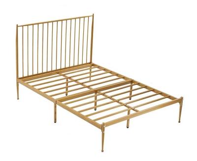 China Hot Selling Four Seasons Iron Bed Latest Design Bed Wrought Iron Strong Modern Single Size Metal Beds for sale