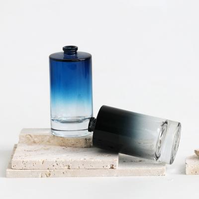 China Cylinder 30Ml 50Ml 100Ml Round Shape Glass Perfume Bottle Cosmetic Transparent Empty Spray Pump, Perfume Glass Spray Bottle Container for sale