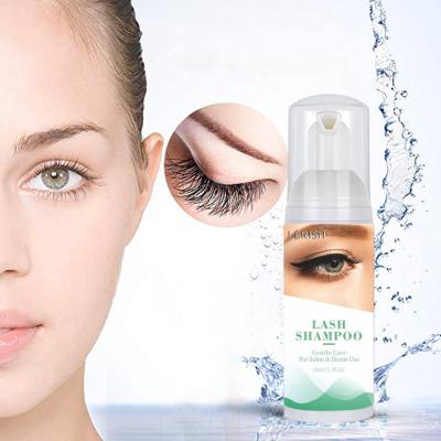 China Lerish Eyelash Safe Wholesale Eyelash Extension Foam Detergent Sensitive Paraben and Sulfate Free Foam Eyelash Extension Shampoo for sale