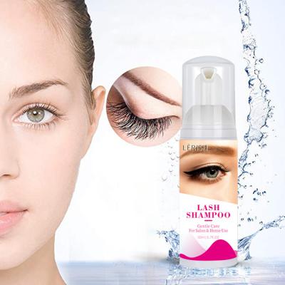 China Lerish New Safe Gentle Formula Lashshampoo Detergent Foam Oil Free Wash Shampoo For Eyelash for sale