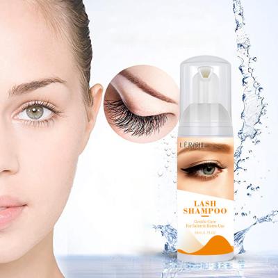 China Lerish Safe Lash Shampoo For Private Label Professional Wholesale Vegan Eyelash Shampoo Foam Remover for sale