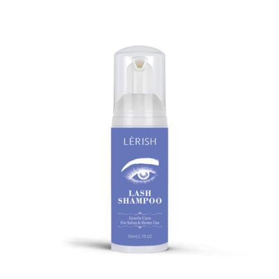 China Lerish Salon Safe Lash Cleanser For Face And Eye Makeup Remover Odorless Eyelash Extension Shampoo for sale