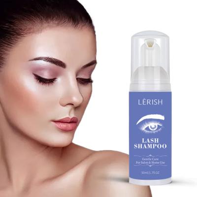 China LERISH OEM/ODM Safe Private Label Foam Individual Wholesale Without Logo Private Label Eyelash Shampoo Foam Remover for sale