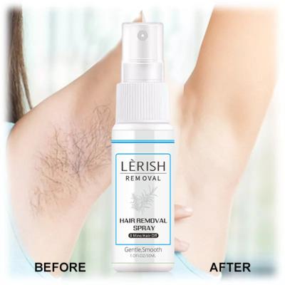 China Lerish Hotsale Hair Removal Face Back Bikini Natural Ingredient Chest Leg Men Hair Removal Spray for sale