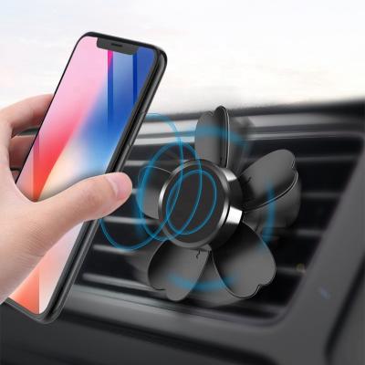 China With Fan Blade Car Phone Holder Air Vent Mount Creative Universal Mobile GPS Magnetic Phone Bracket New 2019 With Fan Blade For iPhone for sale