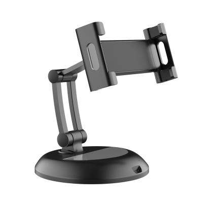 China Kithchen Adjustable Wall Mount Tablet Stand, Heavy Duty Tablet Holder Desktop Mount, Metal Two Stage Arm Compatible with 4-12.9