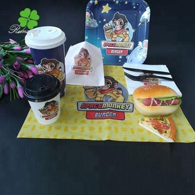 China Wholesale Disposable Paper Container Hamburger Chicken Donut Container Colorful Custom Printing Food Container for sale