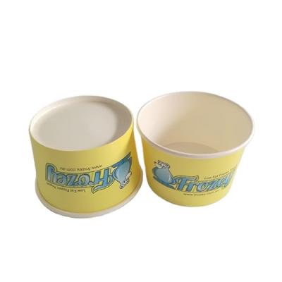 China Eco-Friendly Disposable Biodegradable Disposable Cups Paper Cup Single Layer Lid Making Soup Bowl To Go With Lid for sale