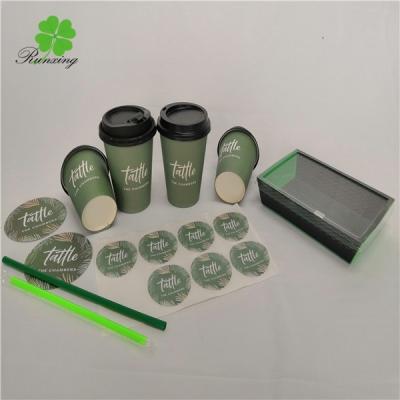 China Customized wholesale disposable biodegradable milktea coffee bubble tea recyclable paper hot cup for sale