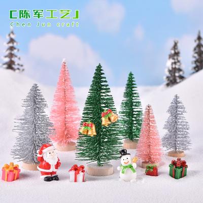 China China Micro Christmas Tree Landscape Ornaments PVC Plastic Small Christmas Gifts Medium Snow Tree Medium Snow Lovely PVC Home Decoration for sale