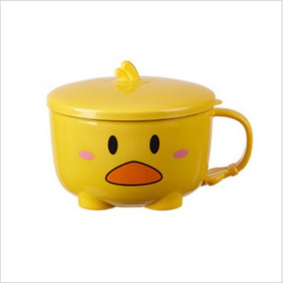 China BIG Lunch Box Sustainable Food Box Yellow Duck Stainless Steel Instant Noodle Bowl for sale