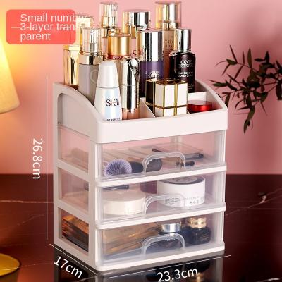 China Plastic Table Top Viable Clear Drawer Organizer Cosmetics Factory Direct Selling Multi Grid Storage Box for sale