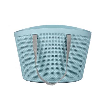 China New Viable Wholesale Supermarket Portable Plastic Shopping Basket Hand Snack Storage Basket for sale