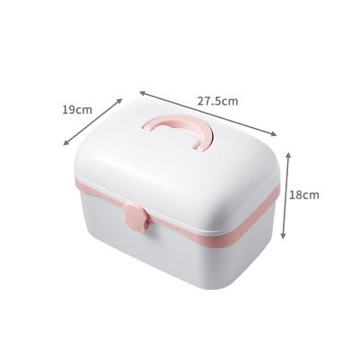 China Portable Plastic Cosmetics Case Stored Storage Box Medicine Kit With Handle Various Tool Box Hot Sale Medicine Storage Box for sale