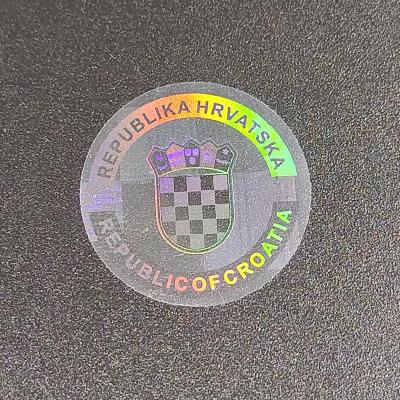 China Anti-Counterfeit Self-adhesive Sticker Label Foil Hologram Effect Rainbow Holographic Sticker for sale