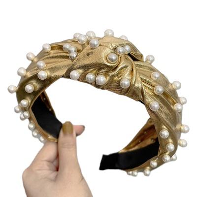 China JIRIS high quality European and American style customize luxury fashion pearl hair band hair band for women for sale