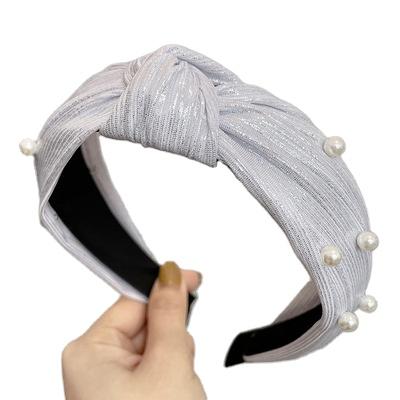 China Wholesale 2021 European and American style soft cloth hair band pearl hair accessories get together on sales for sale