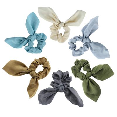 China Soft Custom High Quality Satin Hair Scrunchies Silk Slik Hair Scrunchies Ties for sale