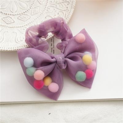 China Soft Fine Quality Fabric Hair Scrunchies Designer Hair Tie Scrunchie Accessories for sale