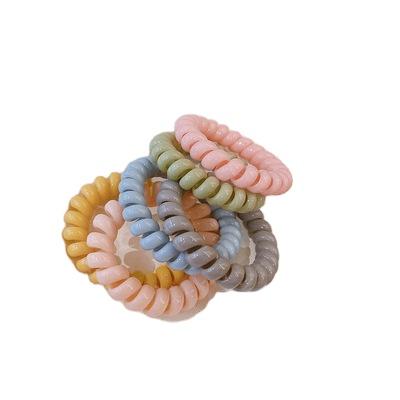 China Fashionable Classic European and American Style JIRIS Fashional Cute Colorful Lady Elastic Telephone Hair Ties Pretty for sale